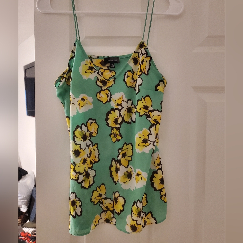 The LIMITED Floral Camisole in Green and Yellow Tropical Hawaiian